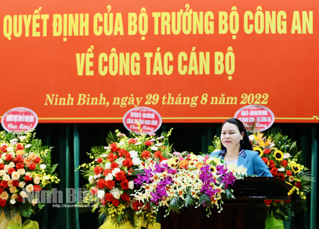 Công bố quyết định điều động và bổ nhiệm Giám đốc Công an tỉnh Ninh Bình