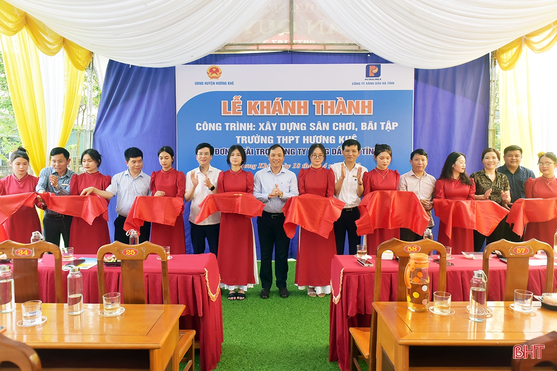 Khánh thành công trình thể thao trường học gần 1,2 tỷ đồng từ nguồn xã hội hóa