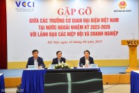 Đoàn Trưởng cơ quan đại diện Việt Nam ở nước ngoài nhiệm kỳ 2023-2026 làm việc với lãnh đạo VCCI, các hiệp hội và doanh nghiệp