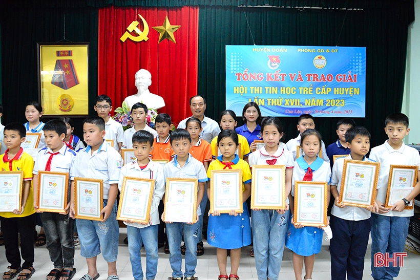 53 thí sinh đạt giải Hội thi Tin học trẻ huyện Can Lộc lần thứ XVII