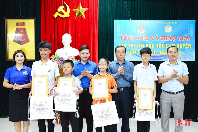 53 thí sinh đạt giải Hội thi Tin học trẻ huyện Can Lộc lần thứ XVII