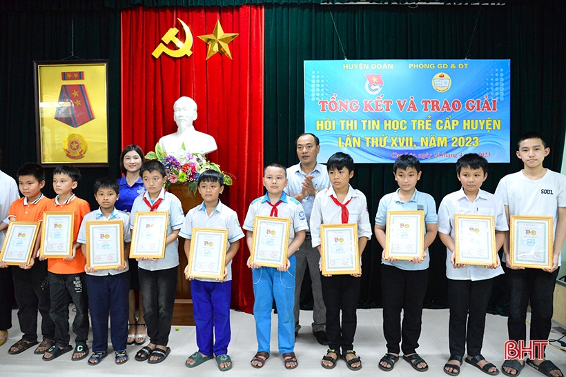 53 thí sinh đạt giải Hội thi Tin học trẻ huyện Can Lộc lần thứ XVII