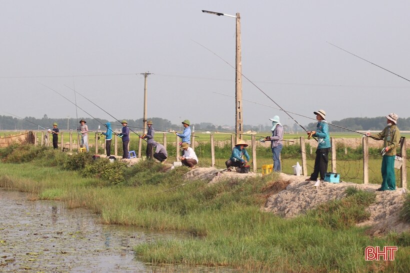 Xem cần thủ Hà Tĩnh so tài câu cá lóc bằng bát cuốn tay