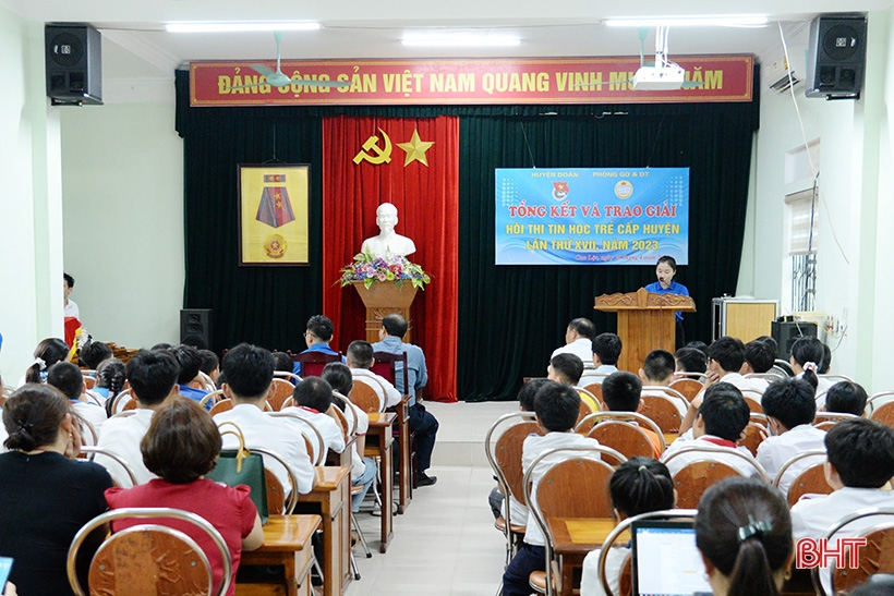 53 thí sinh đạt giải Hội thi Tin học trẻ huyện Can Lộc lần thứ XVII