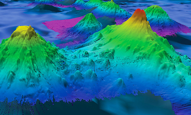 Phát hiện 19.000 núi lửa dưới đáy biển
