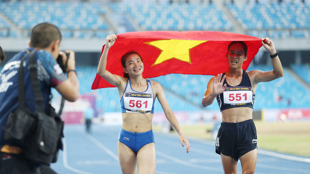 SEA Games 32, Nguyễn Thị Oanh, 3000m, vượt chướng ngại vật, VĐV, vận động viên, điền kinh, Bắc Giang, huy chương, nội dung, chạy