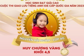 Học sinh Trường tiểu học Thọ Sơn đoạt 5 Huy chương Vàng cuộc thi Tiếng Anh IOE cấp Quốc gia năm 2023