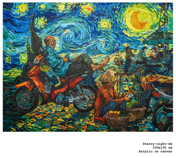 Hoạ sĩ Việt phái sinh tranh Van Gogh ảnh 3