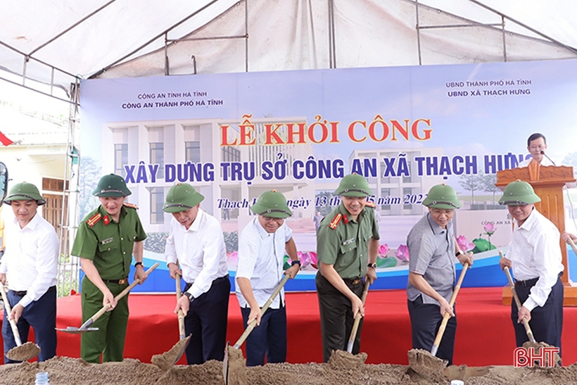 Khởi công xây dựng trụ sở Công an xã Thạch Hưng