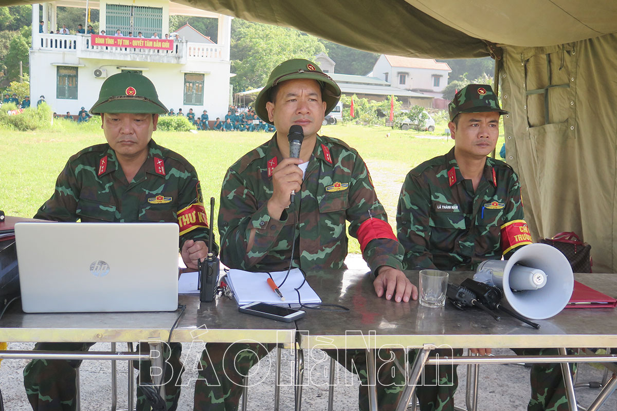 Ban CHQS thành phố Phủ Lý kiểm tra bắn đạn thật lực lượng dân quân tự vệ