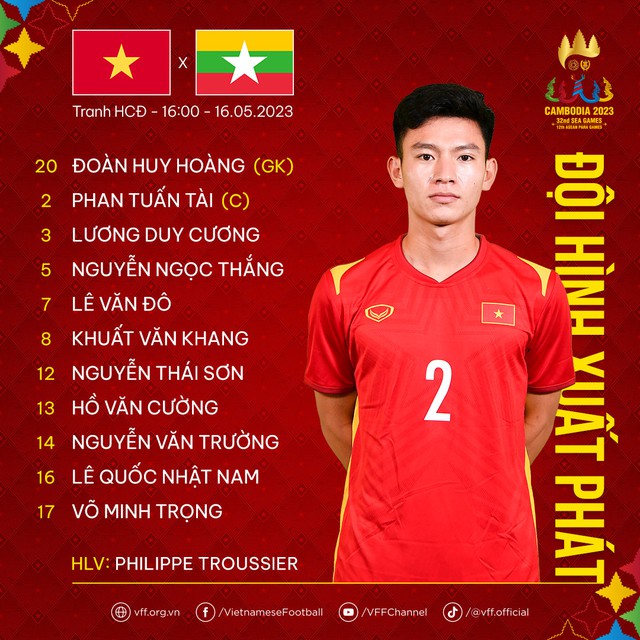 [Trực tiếp] SEA Games 32, ngày 16-5: Thái Sơn cùng U.22 Việt Nam giành HCĐ bóng đá nam