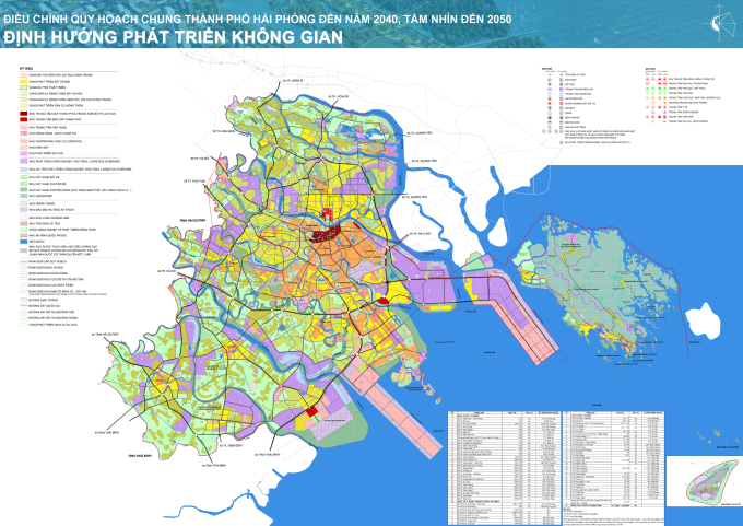 Định hướng phát triển không gian thành phố Hải Phòng đến năm 2040. Ảnh: Sở xây dựng Hải Phòng