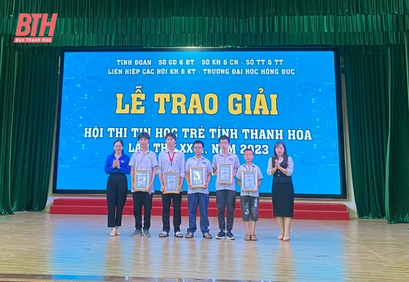 5 thí sinh giành giải nhất Hội thi tin học trẻ năm 2023