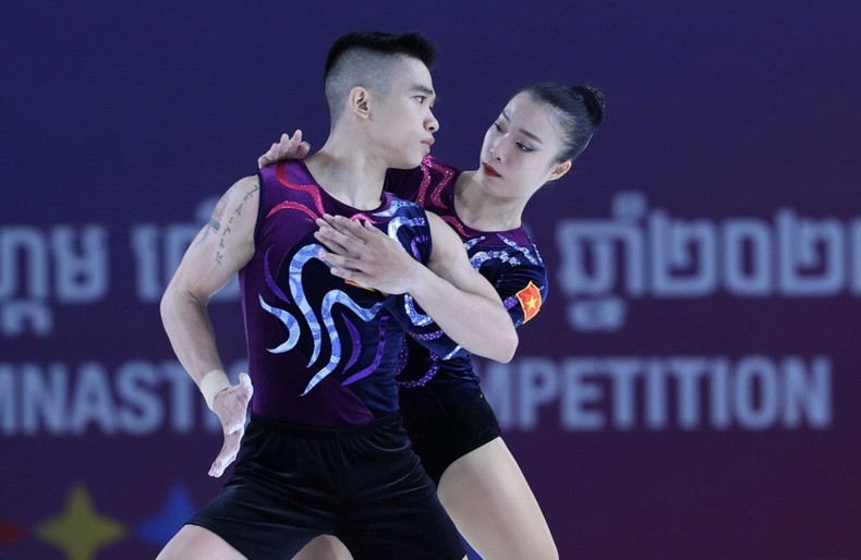 Aerobic Việt Nam giành cả 5 Huy chương Vàng SEA Games 32 ảnh 1