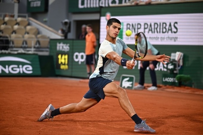 Alcaraz được kỳ vọng sẽ làm nên chuyện tại Roland Garros 2023 sau khi dừng bước ở tứ kết Grand Slam này năm ngoái. Ảnh: Roland Garros