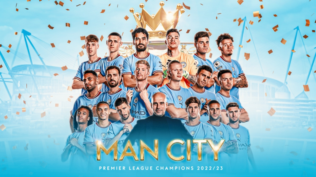 Man City chính thức vô địch Ngoại hạng Anh 2022/2023.