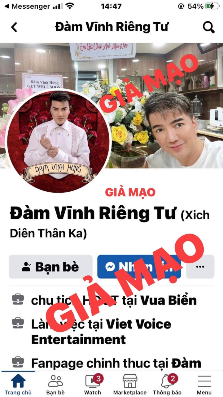 Bị giả mạo tài khoản cá nhân, Đàm Vĩnh Hưng và Bằng Kiều bức xúc lên tiếng - 1