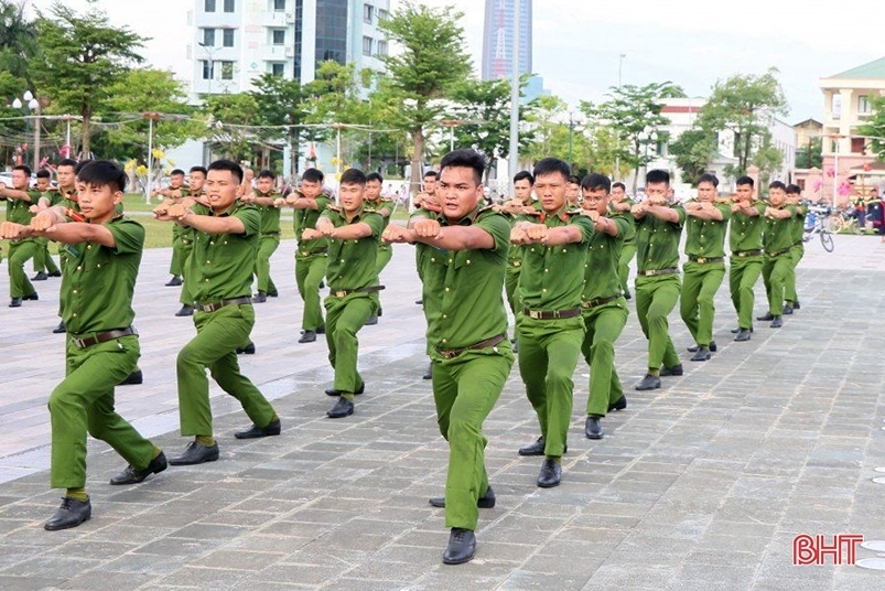 Công an Hà Tĩnh sẵn sàng cho vòng chung kết hội thi quân sự, võ thuật