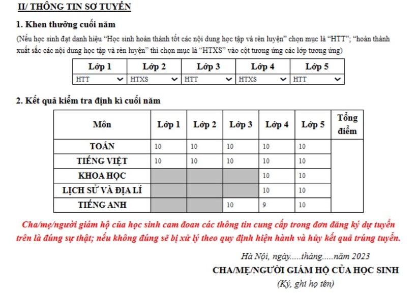 Điểm học bạ 'toàn 10' mới được dự thi vào lớp 6 Trường Hà Nội – Amsterdam  - Ảnh 1.