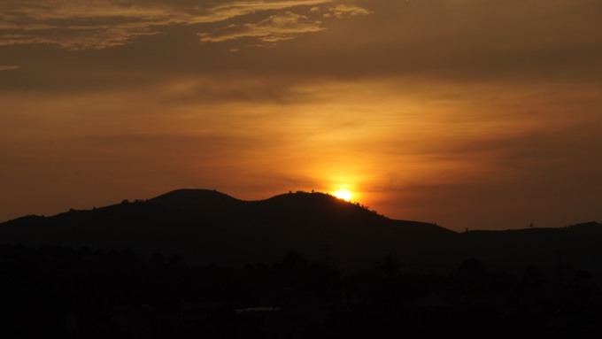 Cao nguyên Di Linh lúc hoàng hôn.