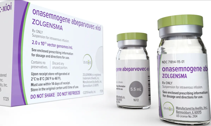 Thuốc Zolgensma giá 2,1 triệu USD. Ảnh: Novartis