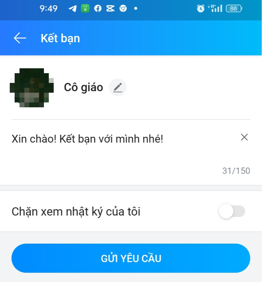 Sinh viên kết bạn Zalo với cô; 'Xin chào, mình tên là... kết bạn với mình nhé' - Ảnh 1.