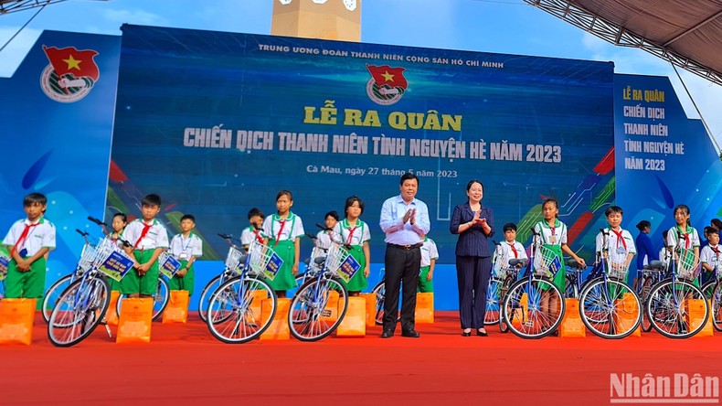 Sôi nổi Chiến dịch Thanh niên tình nguyện hè 2023 tại Cà Mau ảnh 4