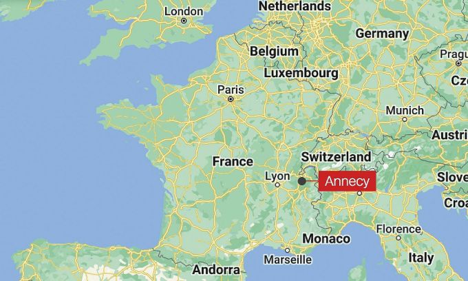 Vị trí thành phố Annecy. Đồ họa: CNN