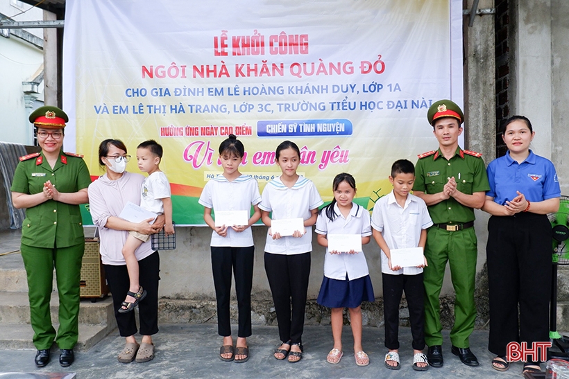 Khởi công Ngôi nhà khăn quàng đỏ” cho học sinh TP Hà Tĩnh