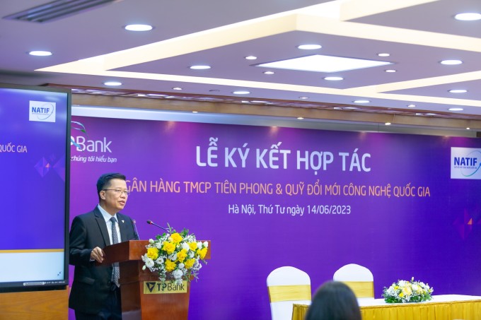 Ông Nguyễn Hưng, Tổng giảm đốc TPBank phát biểu taị sự kiện.