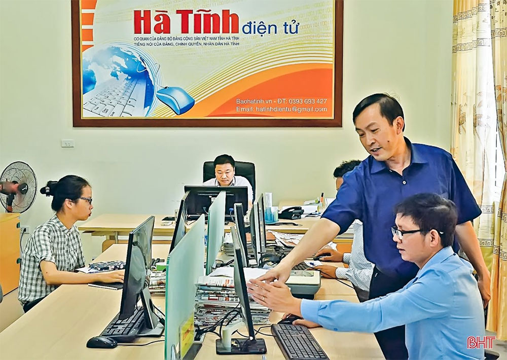 Tòa soạn hội tụ - hành trang vững chắc trong kỷ nguyên 4.0 của Báo Hà Tĩnh. Ảnh: baohatinh.vn