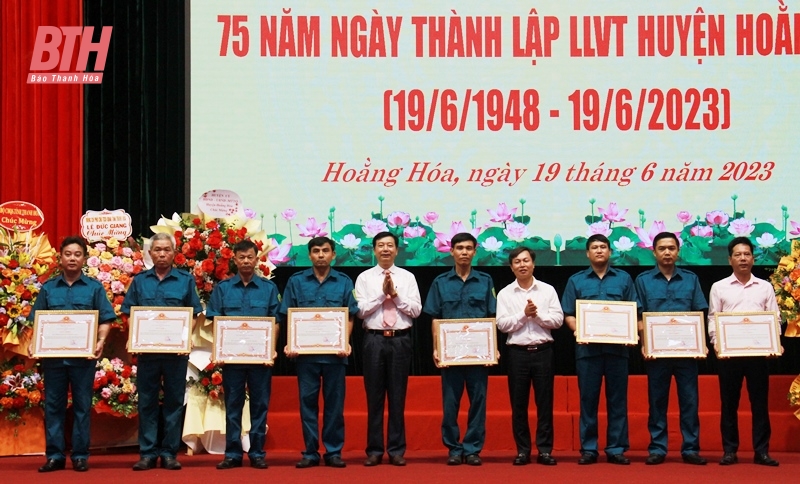 Lễ kỷ niệm 75 năm thành lập Lực lượng vũ trang huyện Hoằng Hóa (19-6-1948 - 19-6-2023)