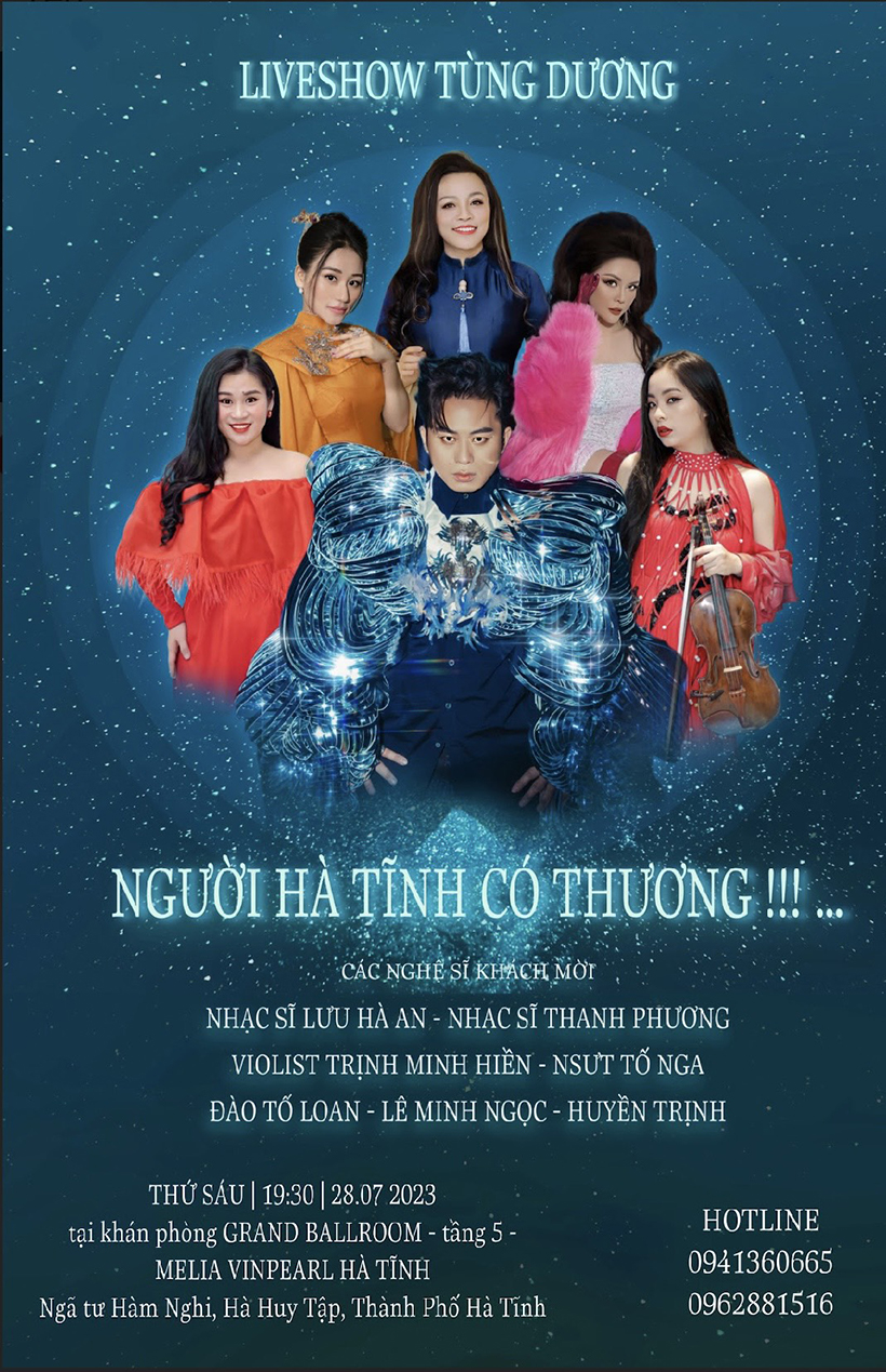 Minishow “Người Hà Tĩnh có thương” của Tùng Dương sẽ diễn ra vào đêm 28/7 tại Hà Tĩnh