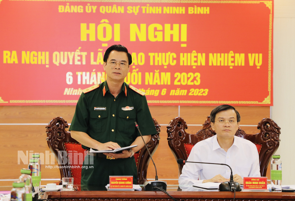 Đảng ủy Quân sự tỉnh ra nghị quyết lãnh đạo thực hiện nhiệm vụ 6 tháng cuối năm