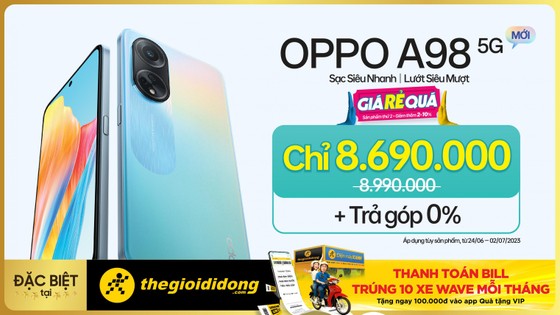 Thế Giới Di Động cùng OPPO mở bán OPPO A98 ảnh 1