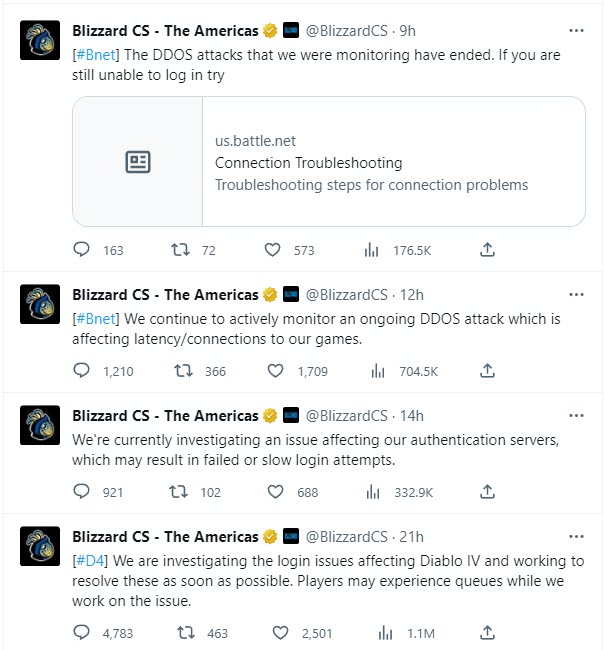 Diablo IV và nhiều trò chơi của Blizzard bị tấn công DDoS - Ảnh 2.
