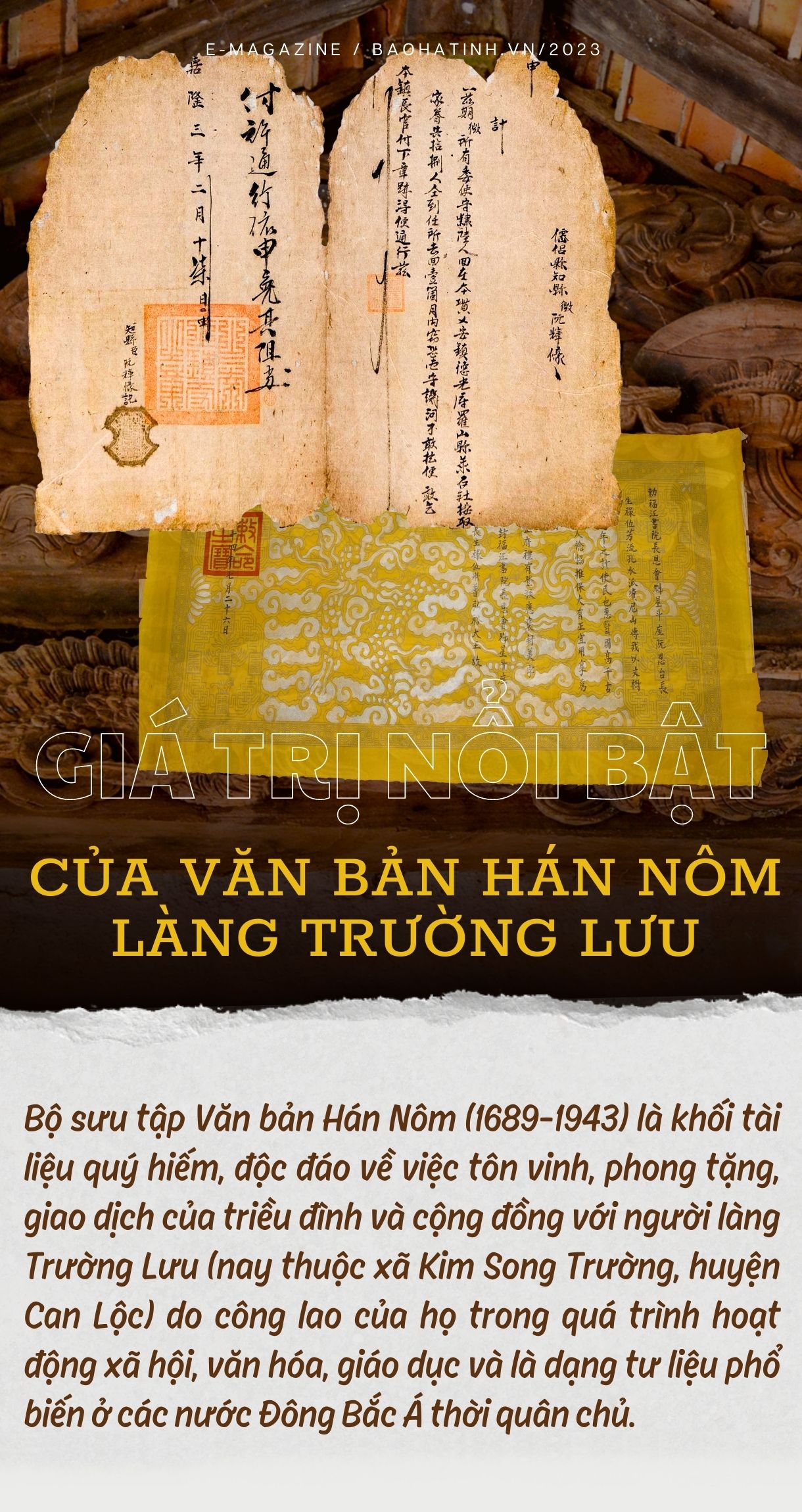 Giá trị nổi bật của Văn bản Hán Nôm làng Trường Lưu