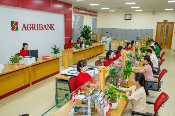 Một chi nhánh giao dịch của Agribank. Ảnh