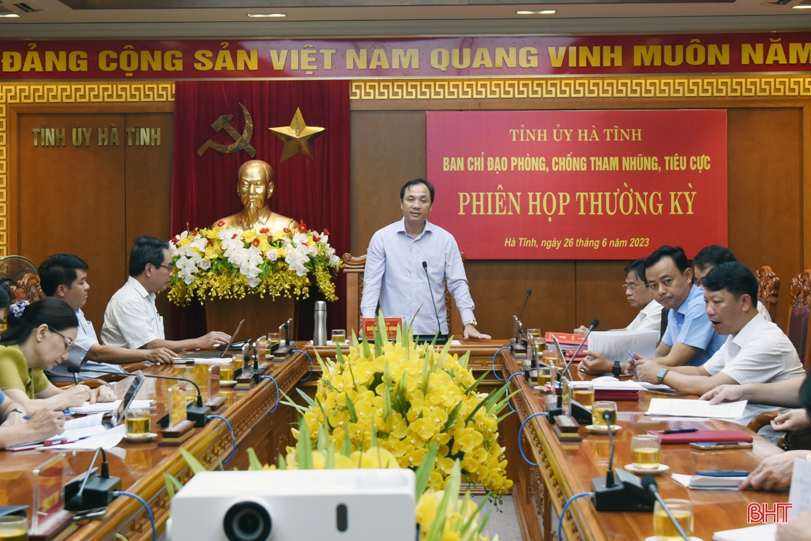 Ban Chỉ đạo phòng, chống tham nhũng, tiêu cực tỉnh họp phiên thường kỳ