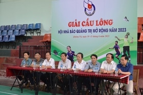 Khai mạc Giải cầu lông Hội Nhà báo Quảng Trị mở rộng năm 2023