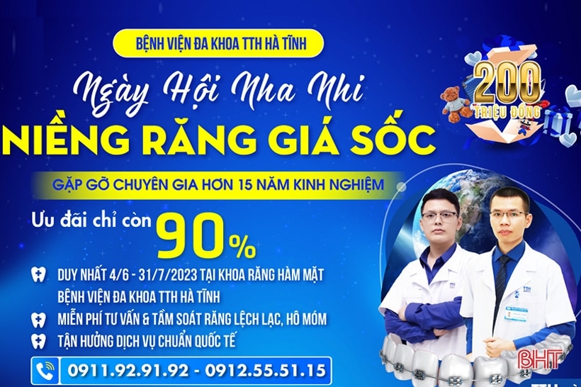 Bệnh viện Đa khoa TTH Hà Tĩnh ưu đãi, hỗ trợ lớn cho dịch vụ niềng răng