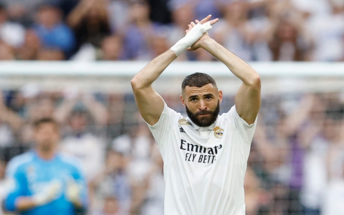 Benzema kết thúc sự nghiệp tại Real trong trận hòa Bilbao tối 4/6. Ảnh: Reuters