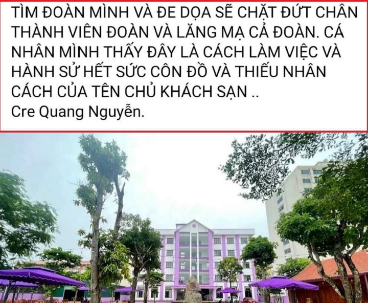 Bị tố doạ 'chặt chân' đoàn khách đặt phòng ở Cửa Lò, chủ khách sạn nói gì? - 1