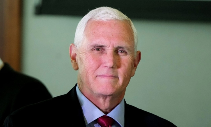 Cựu phó tổng thống Mỹ Mike Pence tại Salt Lake, bang Utah, hôm 28/4. Ảnh: AFP