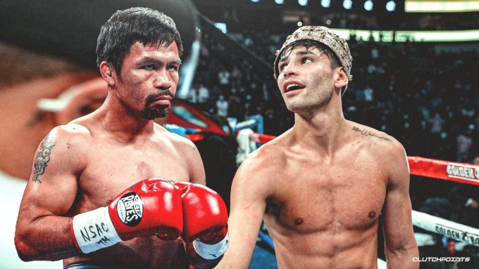 De La Hoya xem đấu với Pacquiao là lựa chọn tốt nhất tiếp theo cho Garcia (phải). Ảnh: Clutch Points