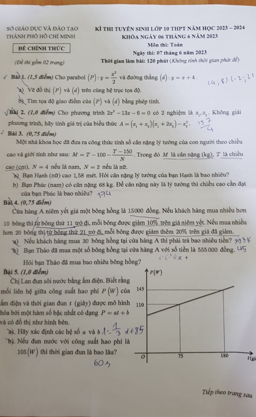 Tuyển sinh lớp 10 TP.HCM năm 2023: Gợi ý giải đề thi môn toán - Ảnh 1.