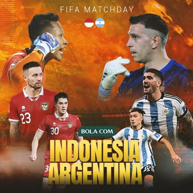 Đội tuyển Indonesia sẽ đá trận giao hữu với Argentina. (Nguồn: Bola)