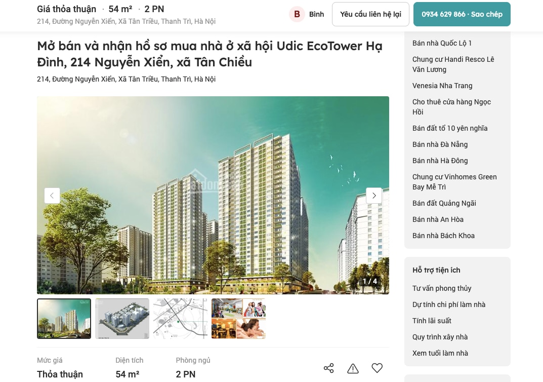 Bất động sản - Dự án Udic Eco Tower Hạ Đình được 'cò' rao bán rầm rộ dù chưa xây dựng (Hình 6).