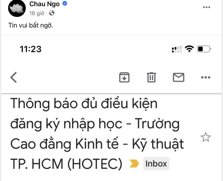 GS Ngô Bảo Châu bất ngờ nhận tin trúng tuyển một trường cao đẳng - 1