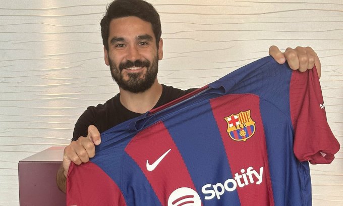 Gundogan là tân binh đầu tiên của Barca hè này. Ảnh: FC Barcelona